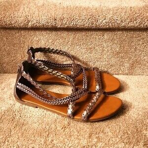 Montego Bay Club Women's Silver & Brown Sandals Size 9